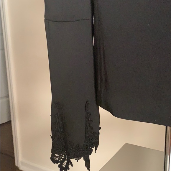 Mika Mendel Black Glenda Bell Sleeves w/Embroidery Accent Zip Front Jacket - Picture 11 of 11